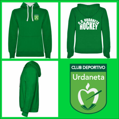 SUDADERA HINCHADA VERDE MUJER